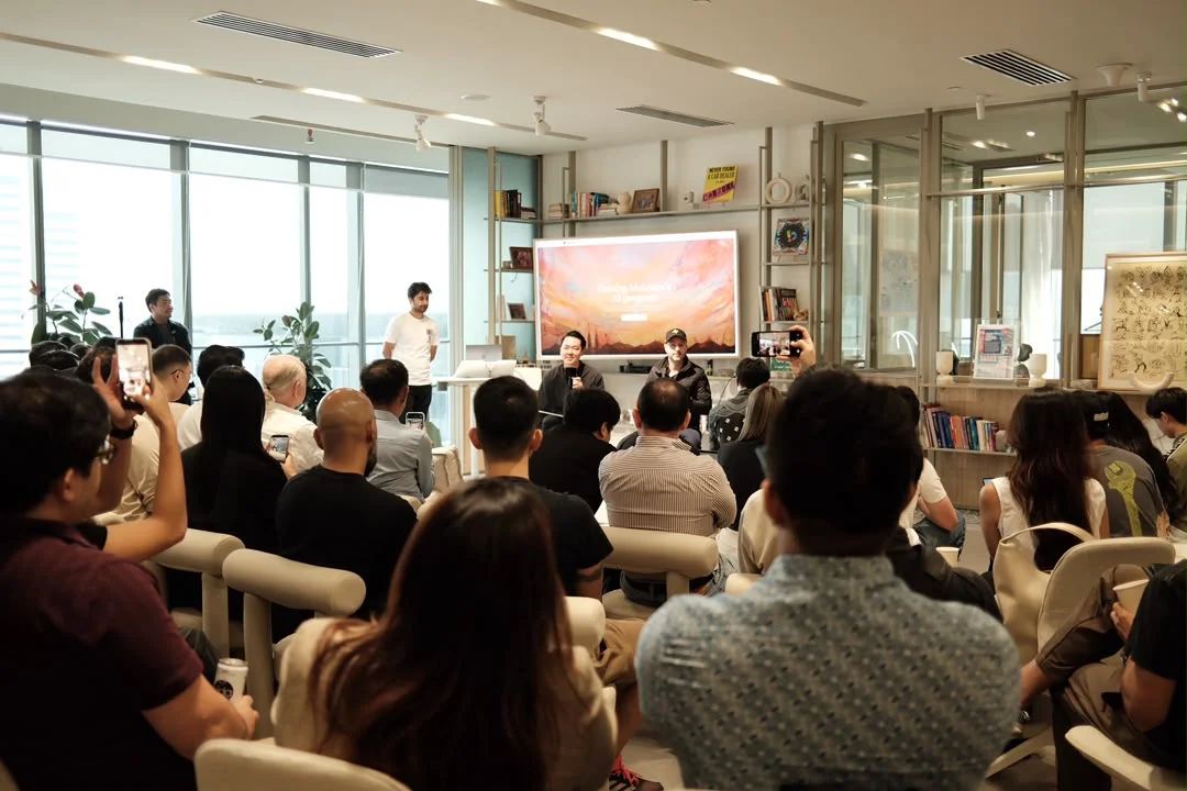 An audience of builders gathered for a Show & Tell conversation at Malaysian AI
